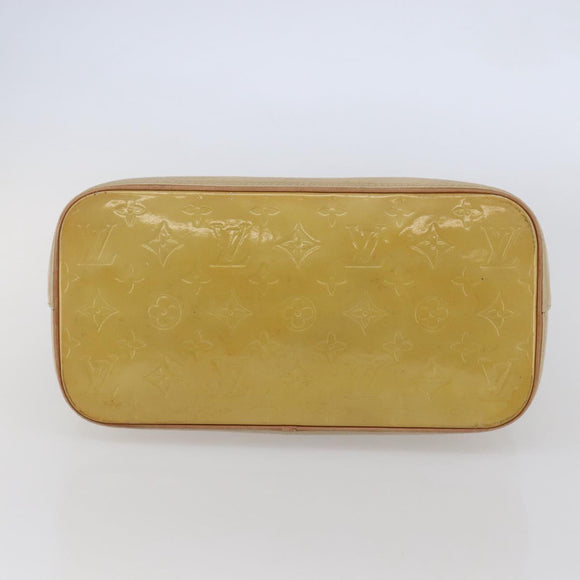 LOUIS VUITTON Monogram Vernis Houston Hand Bag Beige M91004 LV Auth BA6408