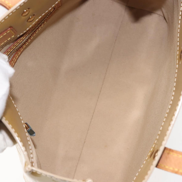 LOUIS VUITTON Monogram Vernis Reade PM Hand Bag Beige M91334 LV Auth BA6409