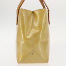 LOUIS VUITTON Monogram Vernis Reade PM Hand Bag Beige M91334 LV Auth BA6409-3