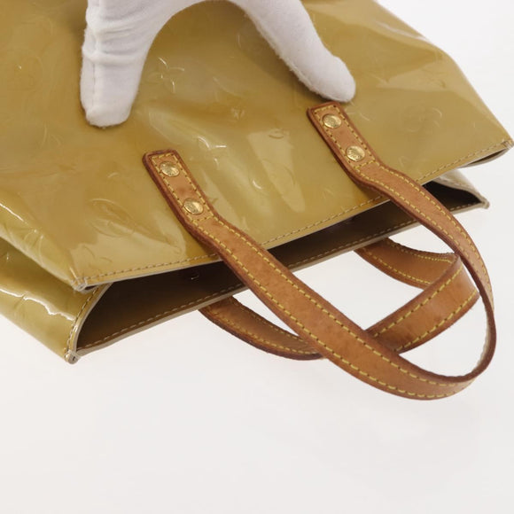 LOUIS VUITTON Monogram Vernis Reade PM Hand Bag Beige M91334 LV Auth BA6409