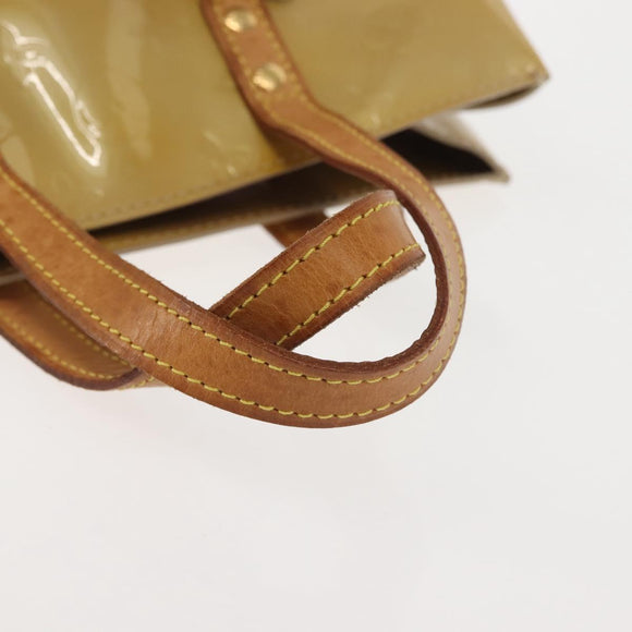 LOUIS VUITTON Monogram Vernis Reade PM Hand Bag Beige M91334 LV Auth BA6409