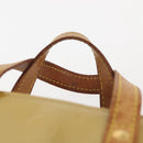 LOUIS VUITTON Monogram Vernis Reade PM Hand Bag Beige M91334 LV Auth BA6409-9