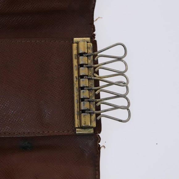 LOUIS VUITTON Monogram Epi Key Case 4Set Noir LV Auth BA641