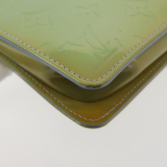 LOUIS VUITTON Monogram Vernis Lexington Pouch Baby Blue M91011 LV Auth BA6411