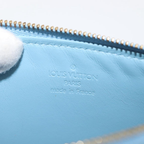LOUIS VUITTON Monogram Vernis Lexington Pouch Baby Blue M91011 LV Auth BA6411