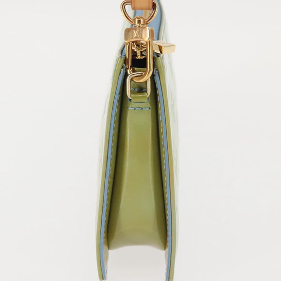 LOUIS VUITTON Monogram Vernis Lexington Pouch Baby Blue M91011 LV Auth BA6411