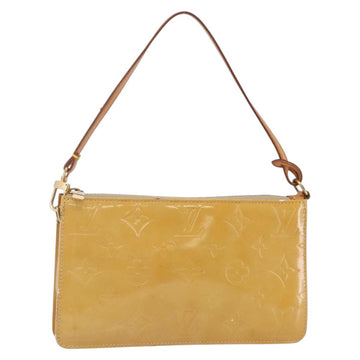 LOUIS VUITTON Monogram Vernis Lexington Pouch Beige M91010 LV Auth BA6412