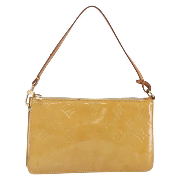 LOUIS VUITTON Monogram Vernis Lexington Pouch Beige M91010 LV Auth BA6412