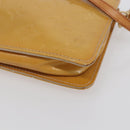 LOUIS VUITTON Monogram Vernis Lexington Pouch Beige M91010 LV Auth BA6412-15