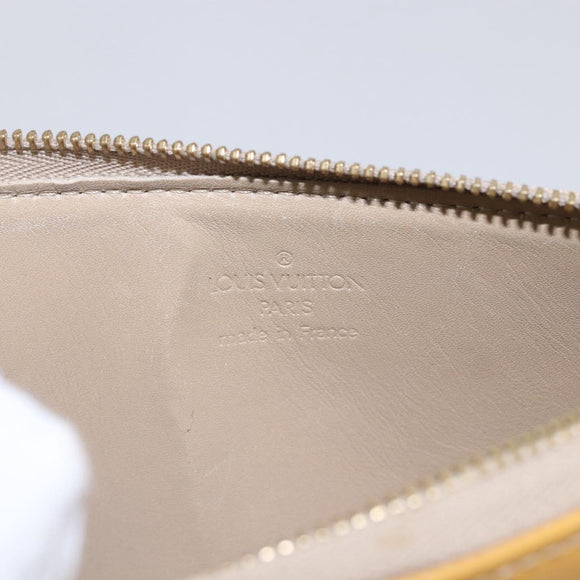 LOUIS VUITTON Monogram Vernis Lexington Pouch Beige M91010 LV Auth BA6412