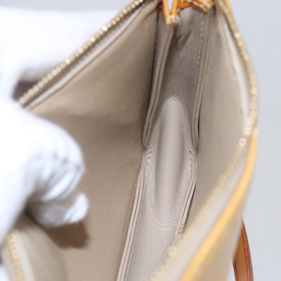 LOUIS VUITTON Monogram Vernis Lexington Pouch Beige M91010 LV Auth BA6412