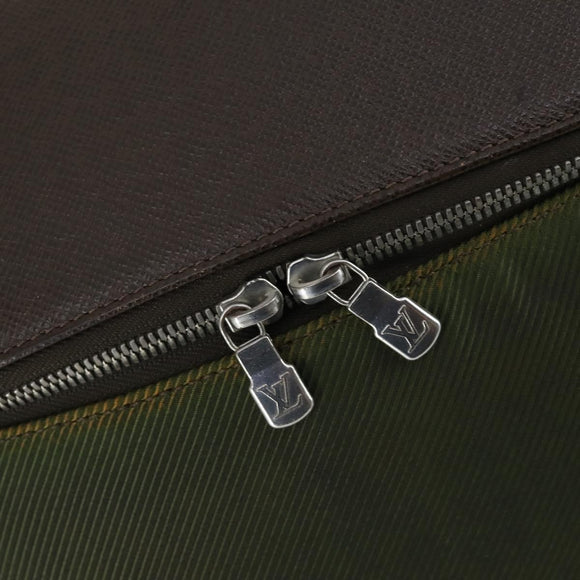 LOUIS VUITTON Taiga Thai Meal Shoulder Bag Khaki M30868 LV Auth BA6419