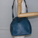 LOUIS VUITTON Epi Petit Noe Shoulder Bag Blue M44105 LV Auth BA6420-21