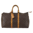 LOUIS VUITTON Monogram Keepall 45 Boston Bag M41428 LV Auth BA6425-13