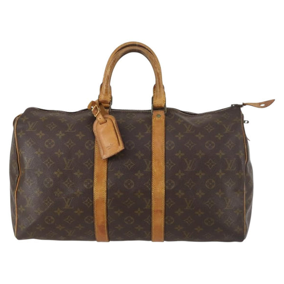 LOUIS VUITTON Monogram Keepall 45 Boston Bag M41428 LV Auth BA6425