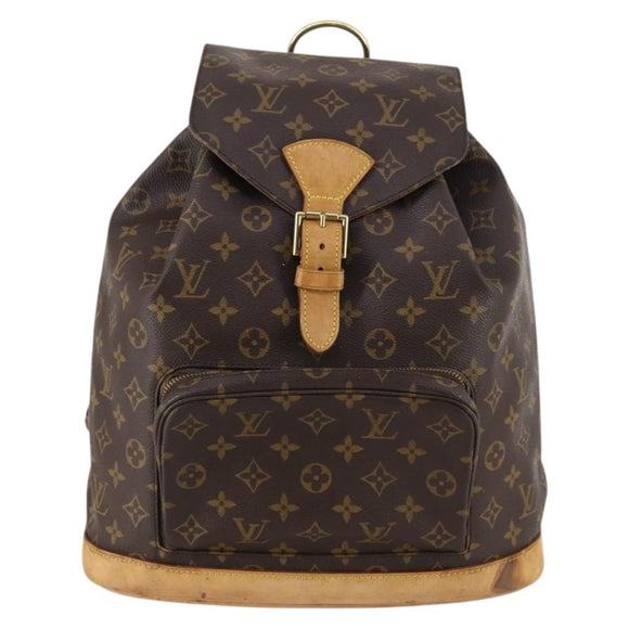 LOUIS VUITTON Monogram Montsouris GM Backpack M51135 LV Auth BA6427