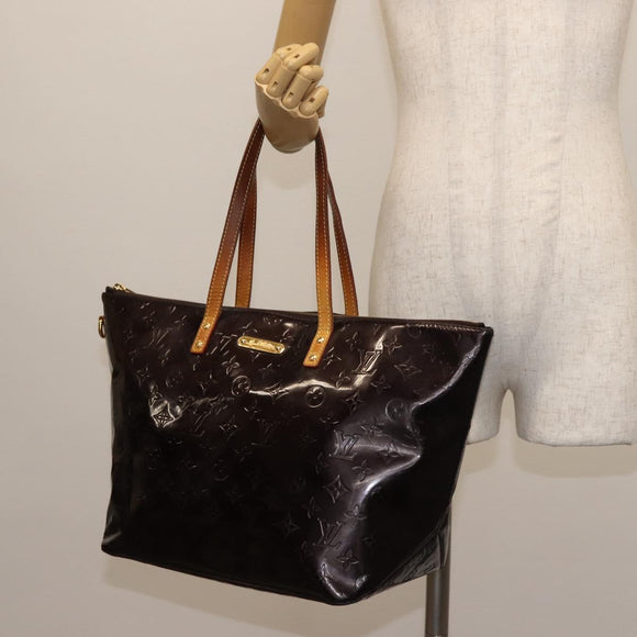 LOUIS VUITTON Monogram Vernis Bellevue GM Tote Bag Amarante M93589 Auth BA6431