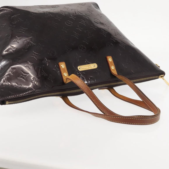 LOUIS VUITTON Monogram Vernis Bellevue GM Tote Bag Amarante M93589 Auth BA6431