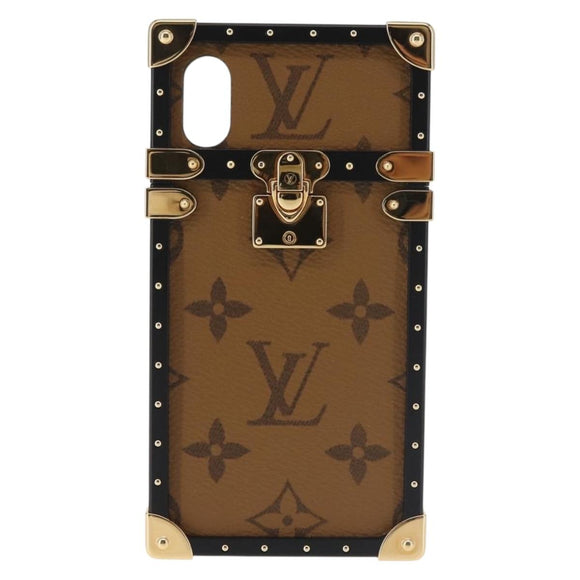LOUIS VUITTON Reverse iPhoneX/iPhoneXS Eye Trunk iPhone Case M62619 Auth BA6432