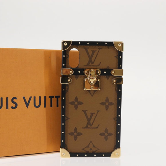 LOUIS VUITTON Reverse iPhoneX/iPhoneXS Eye Trunk iPhone Case M62619 Auth BA6432