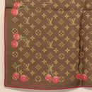 LOUIS VUITTON Monogram Cherry Carre 55 Scarf M96090 LV Auth BA6434-10