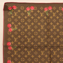 LOUIS VUITTON Monogram Cherry Carre 55 Scarf M96090 LV Auth BA6434-2