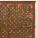 LOUIS VUITTON Monogram Cherry Carre 55 Scarf M96090 LV Auth BA6434-3