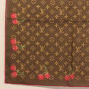 LOUIS VUITTON Monogram Cherry Carre 55 Scarf M96090 LV Auth BA6434-4