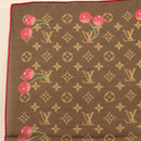 LOUIS VUITTON Monogram Cherry Carre 55 Scarf M96090 LV Auth BA6434-8