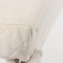 CHANEL Plastic Chain Tote Bag Straw Gold White CC Auth BA6435-15