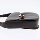 GUCCI Shoulder Bag Leather Brown Gold Auth BA6440-3