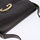 GUCCI Shoulder Bag Leather Brown Gold Auth BA6440-6