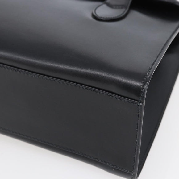 GUCCI Hand Bag Leather Black Gold 000 46 0079 Auth BA6441