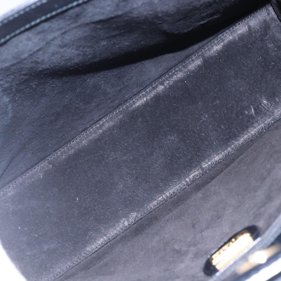 GUCCI Hand Bag Leather Black Gold 000 46 0079 Auth BA6441