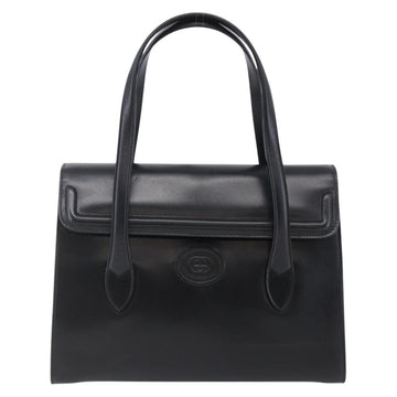 GUCCI Hand Bag Leather Black Gold 000 46 0079 Auth BA6441 - 0