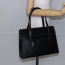 GUCCI Hand Bag Leather Black Gold 000 46 0079 Auth BA6441-22