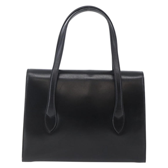 GUCCI Hand Bag Leather Black Gold 000 46 0079 Auth BA6441