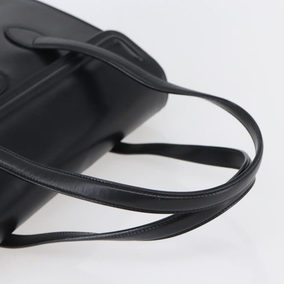 GUCCI Hand Bag Leather Black Gold 000 46 0079 Auth BA6441