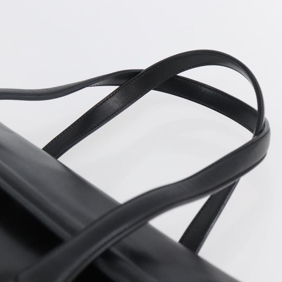 GUCCI Hand Bag Leather Black Gold 000 46 0079 Auth BA6441