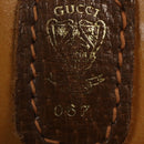 GUCCI Micro GG Canvas Shoulder Bag Suede Beige Gold Auth BA6442-15