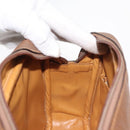 GUCCI Micro GG Canvas Shoulder Bag Suede Beige Gold Auth BA6442-18