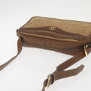 GUCCI Micro GG Canvas Shoulder Bag Suede Beige Gold Auth BA6442-6