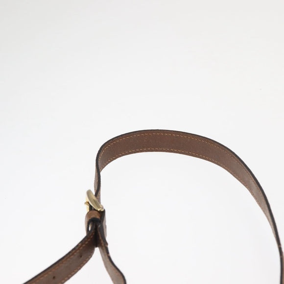 GUCCI Micro GG Canvas Shoulder Bag Suede Beige Gold Auth BA6442