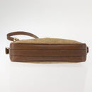 GUCCI Micro GG Canvas Shoulder Bag Suede Beige Gold Auth BA6442-9