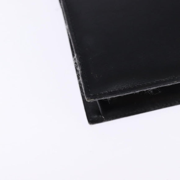 Christian Dior Shoulder Bag Leather Black Gold Auth BA6450