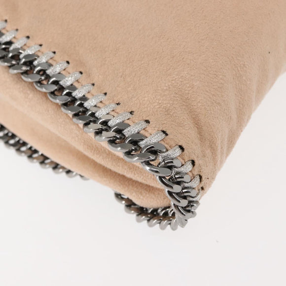 Stella MacCartney Chain Fabera Shoulder Bag Suede Pink Auth BA6451