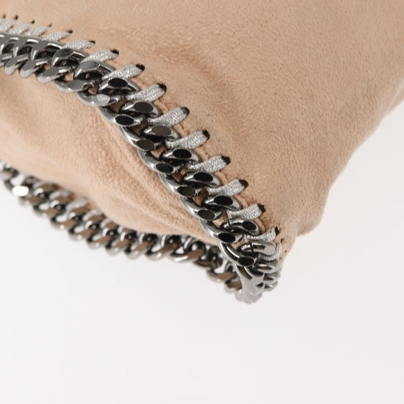 Stella MacCartney Chain Fabera Shoulder Bag Suede Pink Auth BA6451