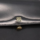 GIVENCHY Hand Bag Leather Black Gold Auth BA6452-18