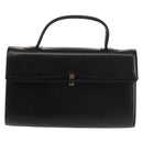 GIVENCHY Hand Bag Leather Black Gold Auth BA6452-13