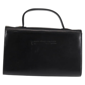 GIVENCHY Hand Bag Leather Black Gold Auth BA6452 - 0